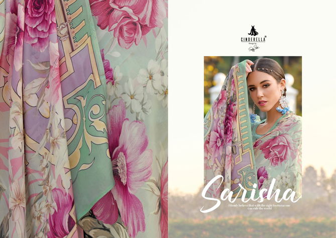 Sarisha Vol 4 Cinderella Muslin Embroidery Designer Salwar Suits Wholesale Online